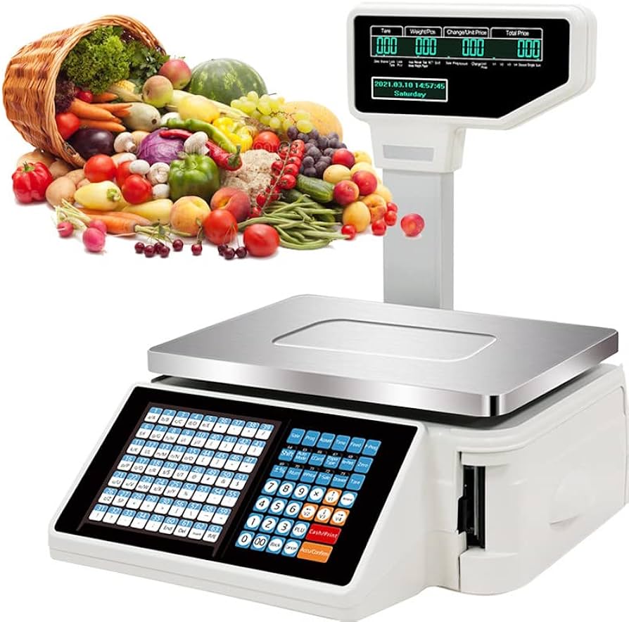 BALANZA COMERCIAL CON IMPRESORA DE ETIQUETAS