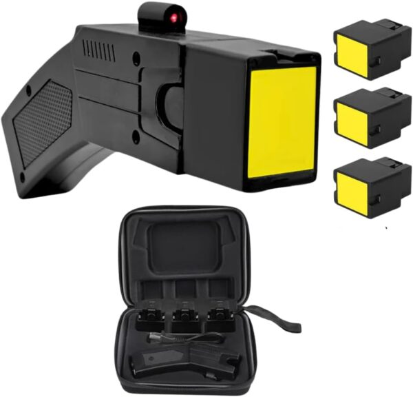 Pistola de aturdimiento resistente para autodefensa rango de 6.4 M (3 Cabezales)